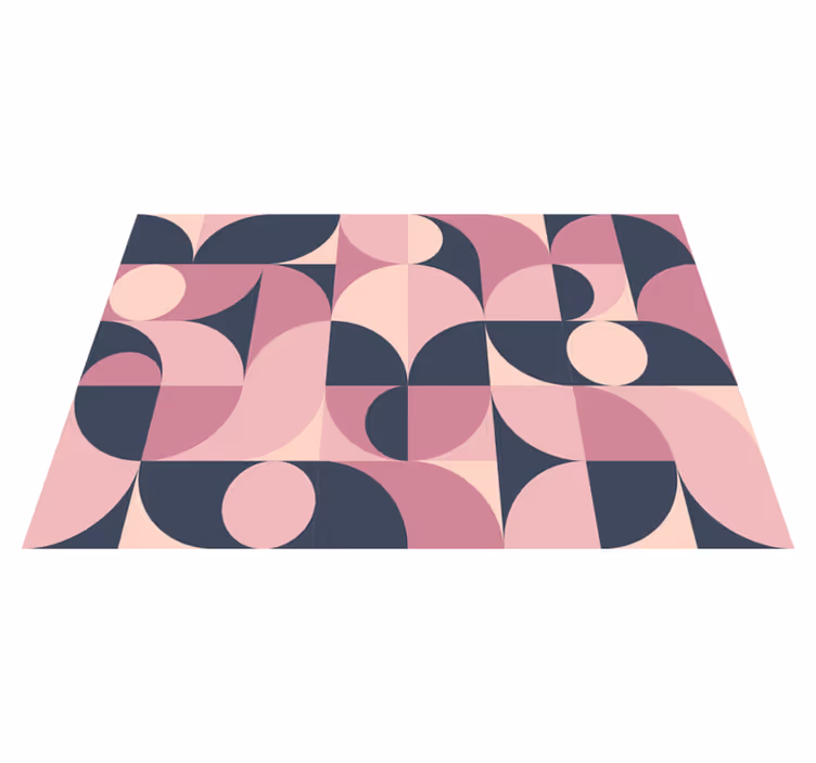Geometriske lyserøde pastel moderne dækkeservietter - TenStickers