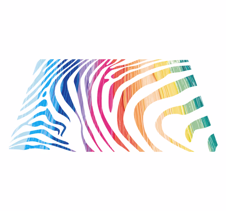 Original dækkeserviet farverige zebra striber - TenStickers