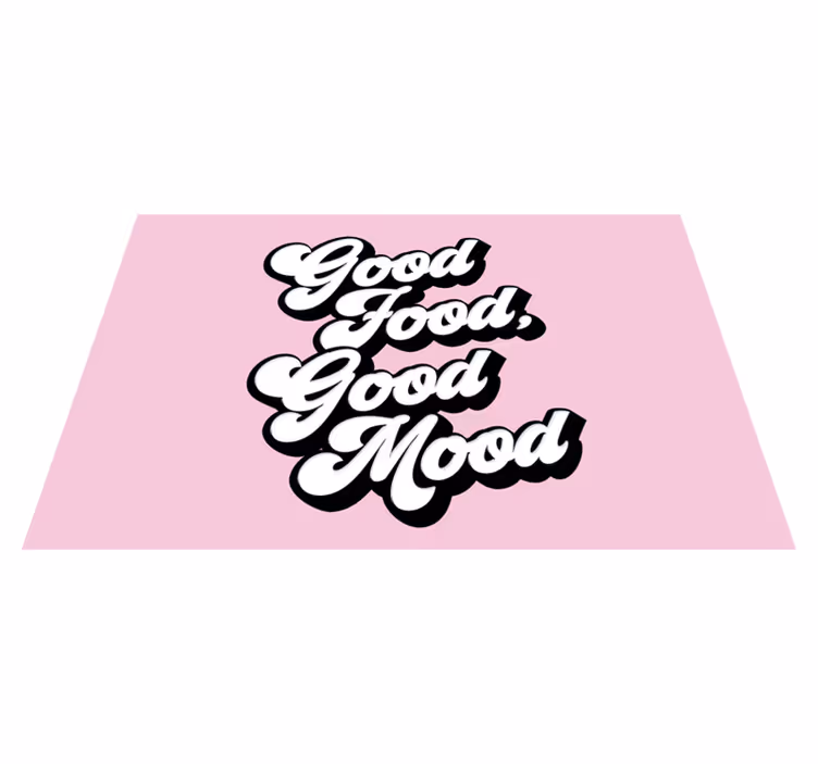 God mad godt humør hjemme dækkeservietter - TenStickers
