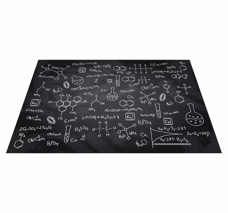 Kemi symboler vinyl dækkeservietter - TenStickers