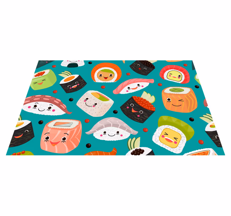 Dækkeserviet børn søde sushi figurer - TenStickers