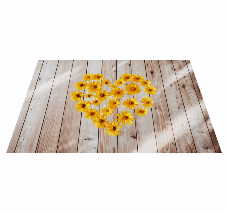 Original dækkeserviet hjerte blomsterarrangement - TenStickers