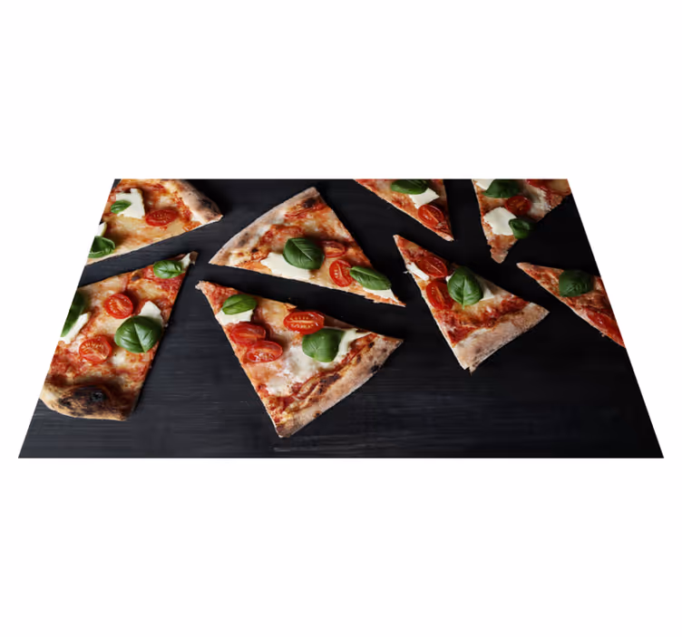 Restaurant dækkeserviet skiveskåret pizza arrangement - TenStickers