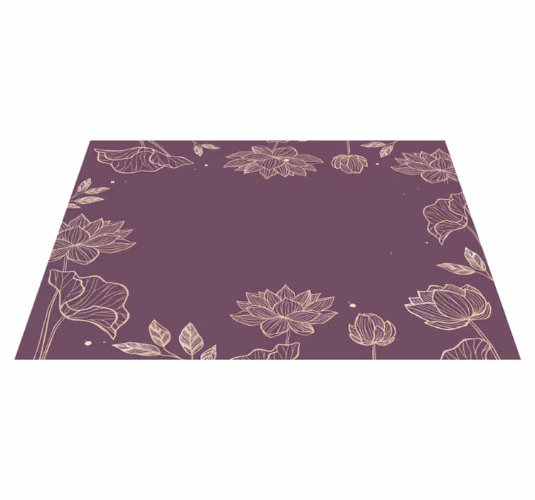 Elegant dækkeserviet med blomsterlotus mønster - TenStickers