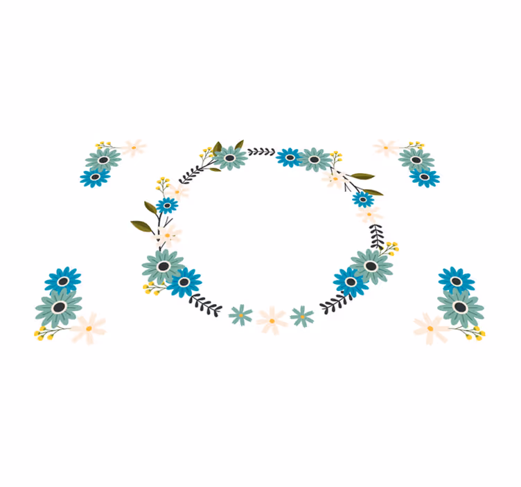 Original dækkeserviet med blomsterbort - TenStickers