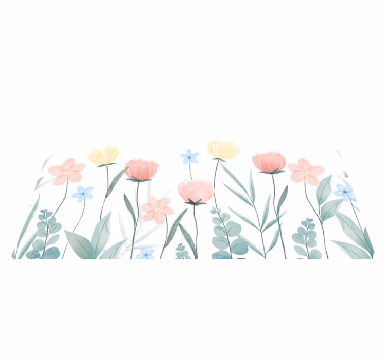 Original dækkeserviet blomsterfarver arrangement - TenStickers