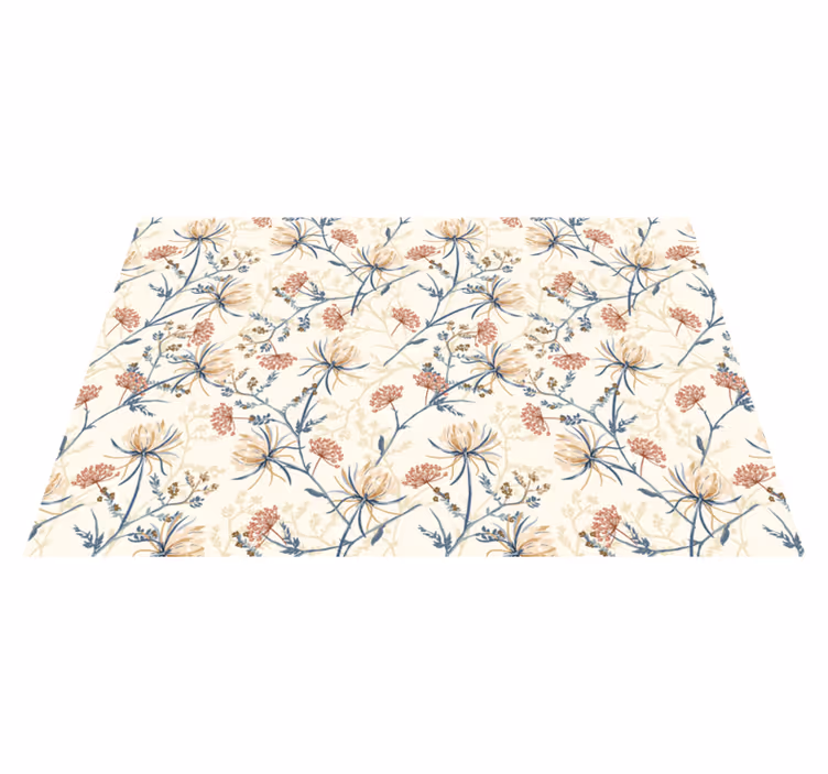 Vintage blomster sæt moderne dækkeservietter - TenStickers