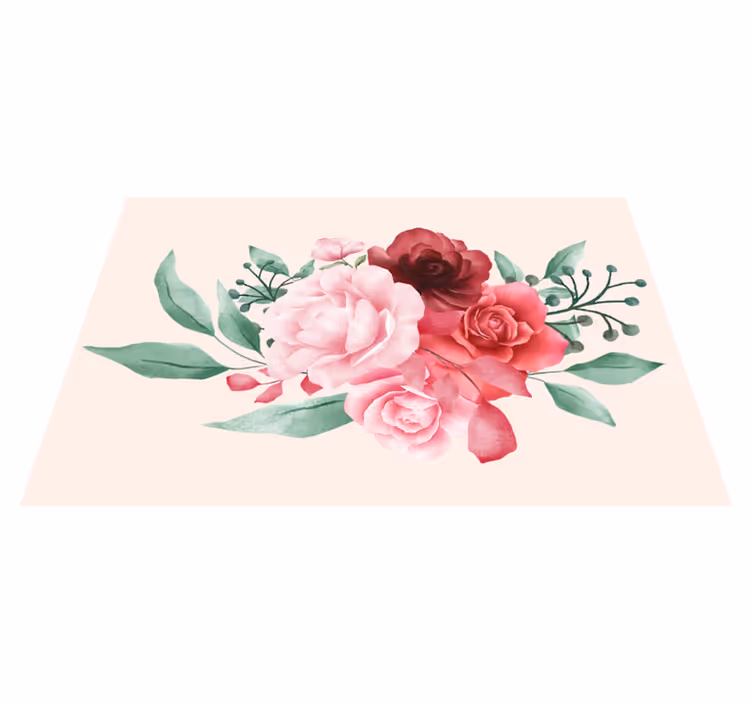 Roser blomster moderne dækkeservietter - TenStickers