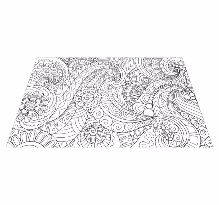Mandala hvide elegante dækkeservietter - TenStickers