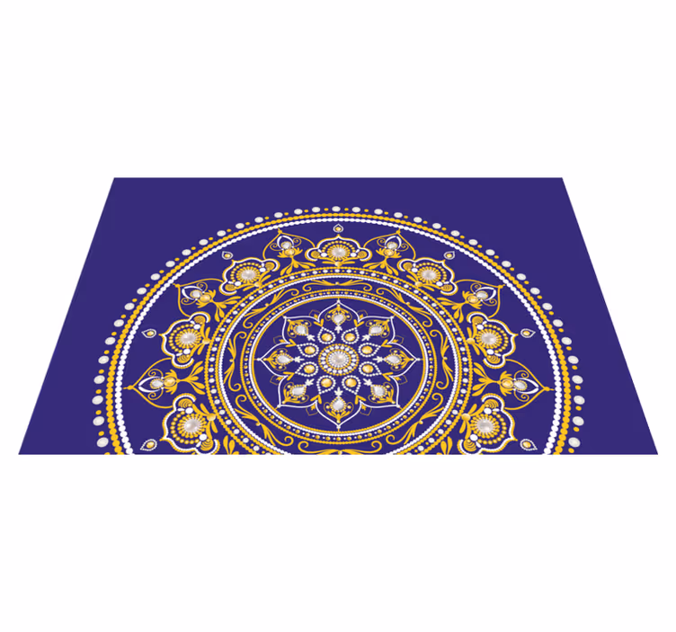 Lilla og guld indien mønster elegante dækkeservietter - TenStickers