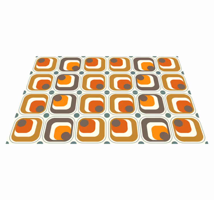 Retro firkanter mønster originale dækkeservietter - TenStickers