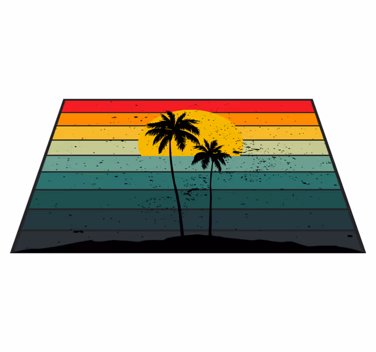 Original dækkeserviet tropisk solnedgang landskab - TenStickers