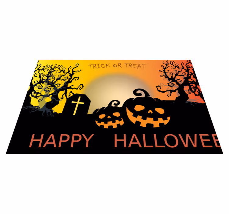 Græskar kirkegård halloween dækkeservietter - TenStickers