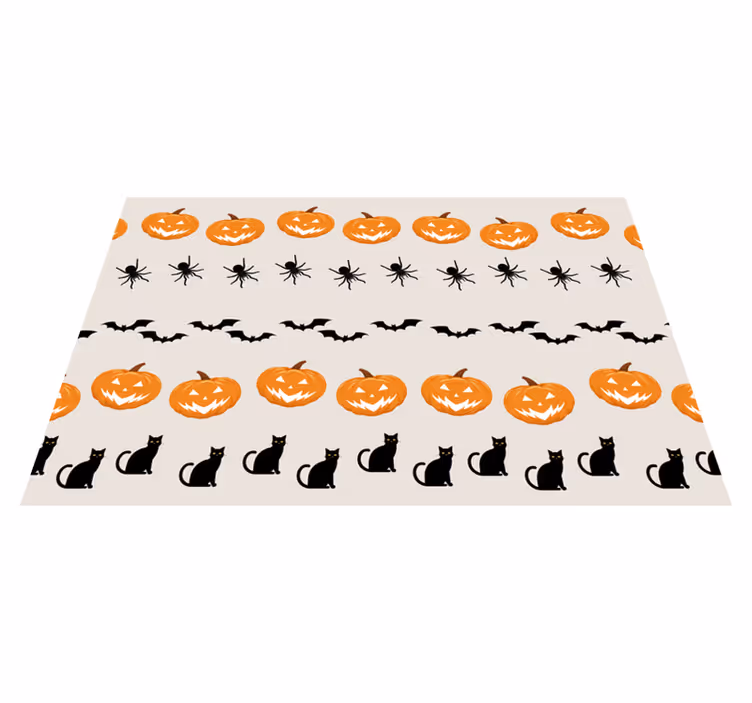 Halloween dækkeserviet græskar edderkop kat - TenStickers