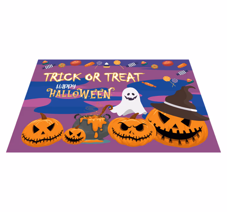Narre eller behandle dækkeservietter til halloween-mønstre - TenStickers