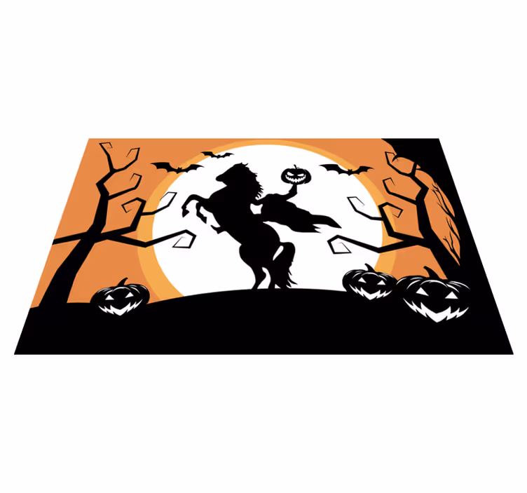Rytter på hest halloween dækkeservietter - TenStickers