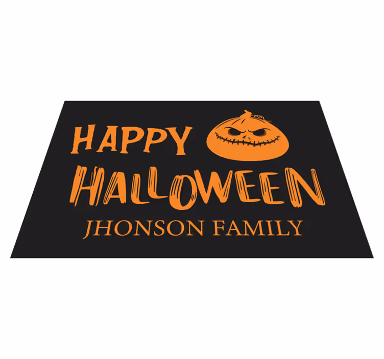 Halloween dækkeserviet familiehilsen - TenStickers