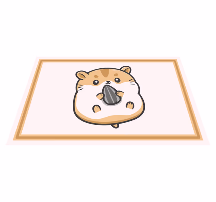 Søde hamster tegneserie moderne dækkeservietter - TenStickers