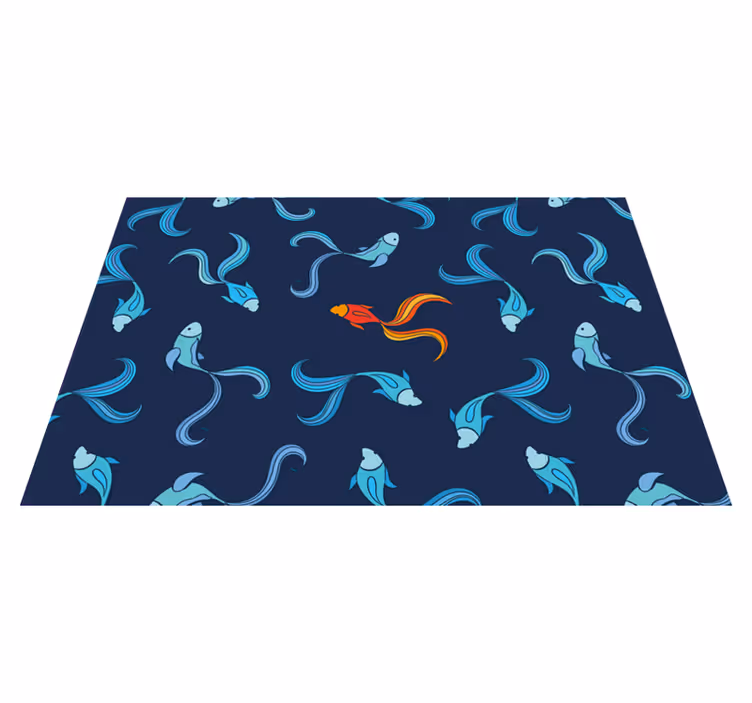 Original dækkeserviet med farverigt fiskemotiv - TenStickers