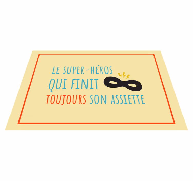 Dækkeserviet børn superhelte tallerken inspiration - TenStickers