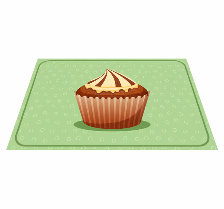 Original dækkeserviet cupcake grafik - TenStickers