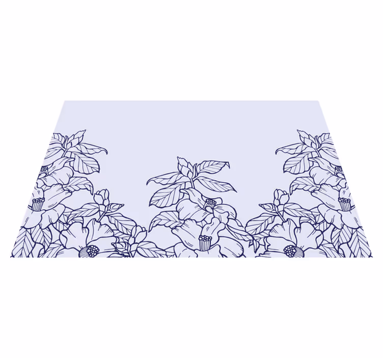 Original dækkeserviet med blomsterkant mønster - TenStickers