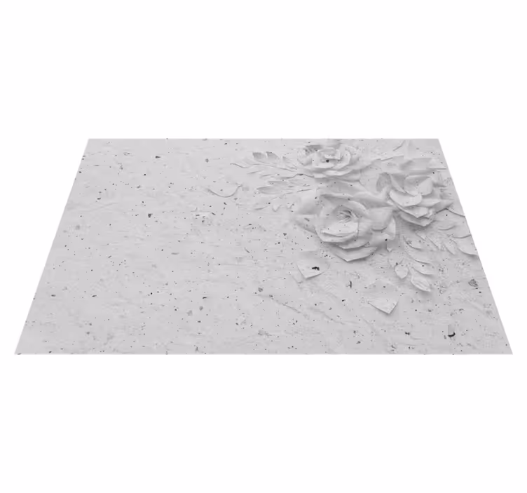 Elegant blomsterrelief dækkeserviet - TenStickers