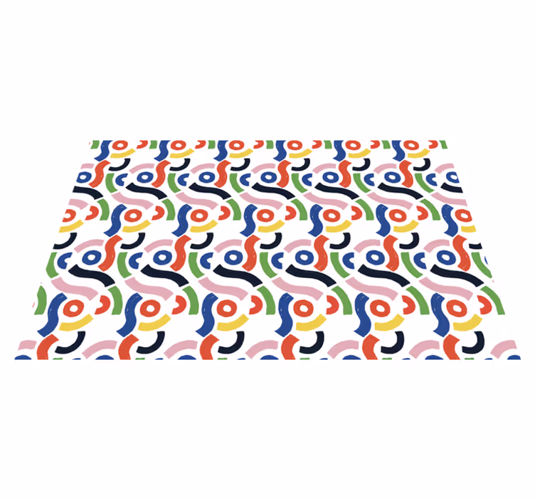 Abstrakt geometrisk maleri originale dækkeservietter - TenStickers