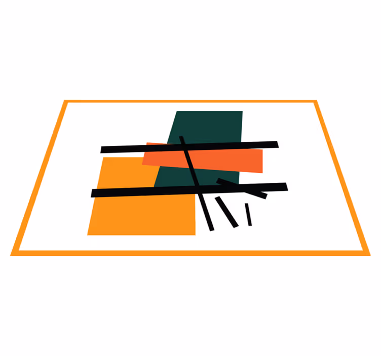 Moderne dækkeserviet med abstrakte geometriske blokke - TenStickers