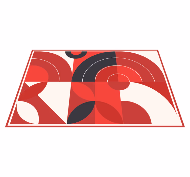 Røde geometriske kunst originale dækkeservietter - TenStickers