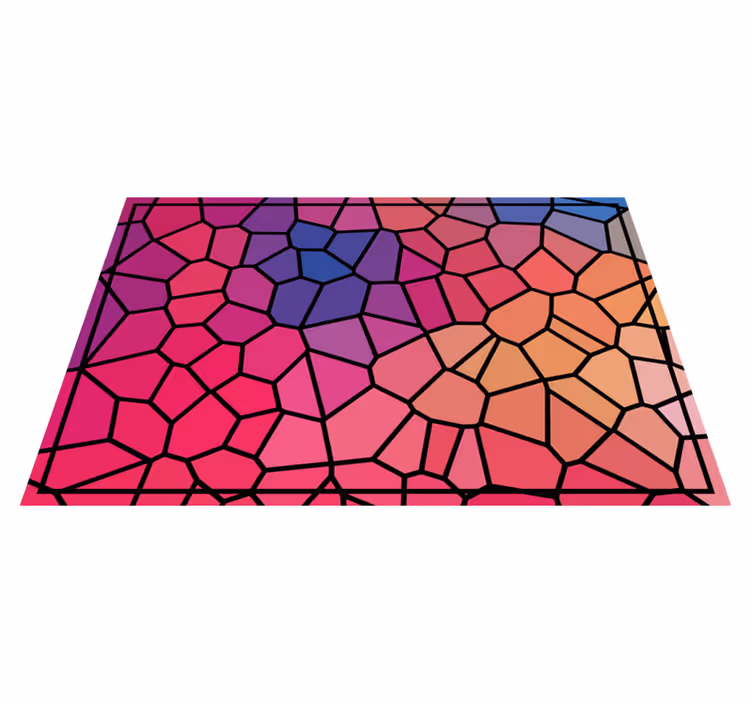 Levende farverige geometriske originale dækkeservietter - TenStickers