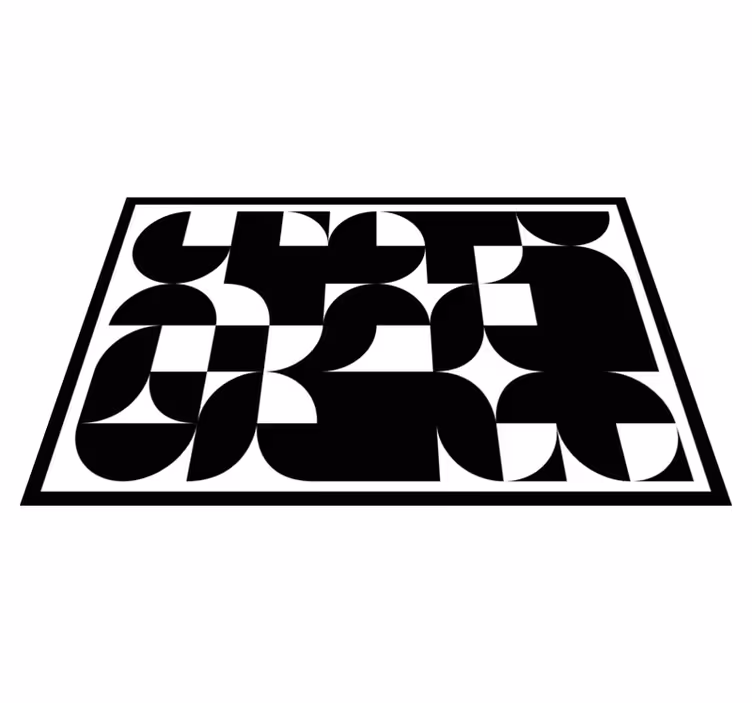 Moderne dækkeserviet med geometrisk sort mønster - TenStickers