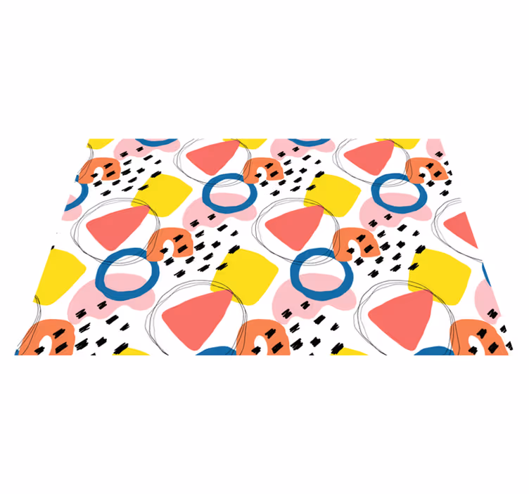 Moderne dækkeserviet med livlige geometriske elementer - TenStickers