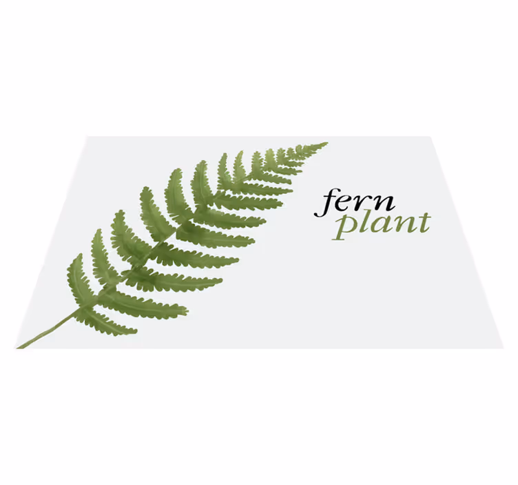 Bregne plante minimalistisk citat dækkeservietter - TenStickers