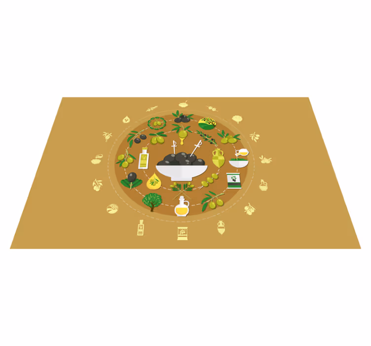 Original dækkeserviet oliven skål arrangement - TenStickers