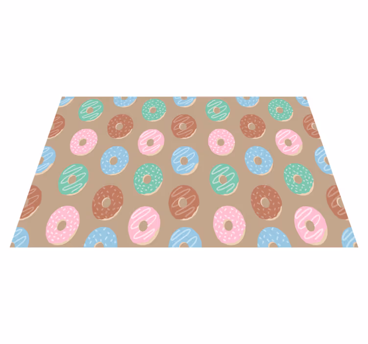 Original dækkeserviet med livligt donutsmotif - TenStickers