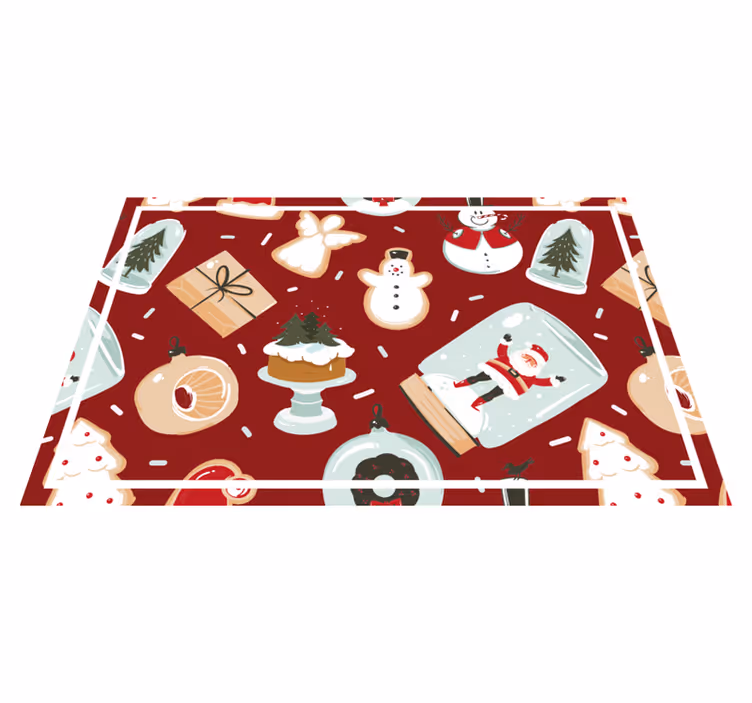 Rød julemotiv julemadrasser - TenStickers