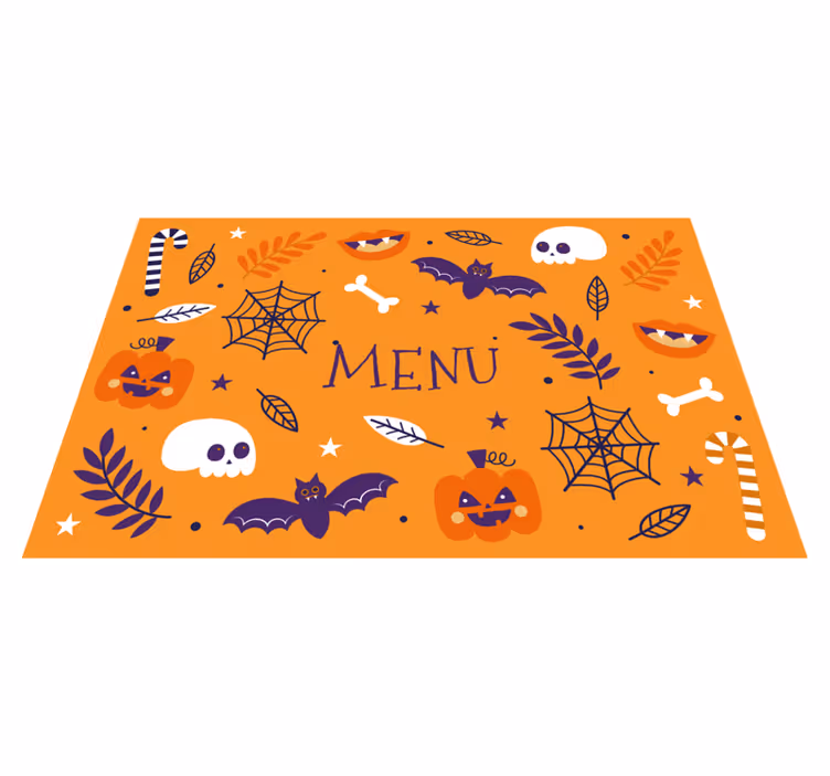 Sjove halloween design halloween dækkeservietter - TenStickers