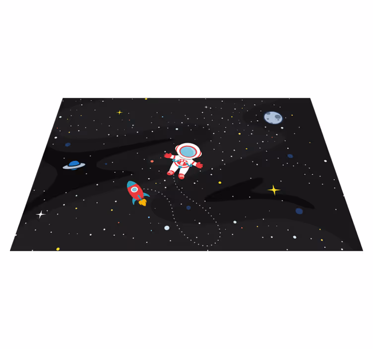 Dækkeserviet børn astronaut og raket - TenStickers