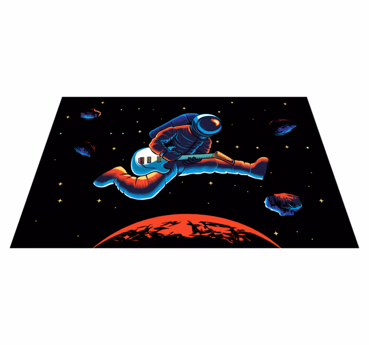 Original dækkeserviet astronaut spiller guitar - TenStickers