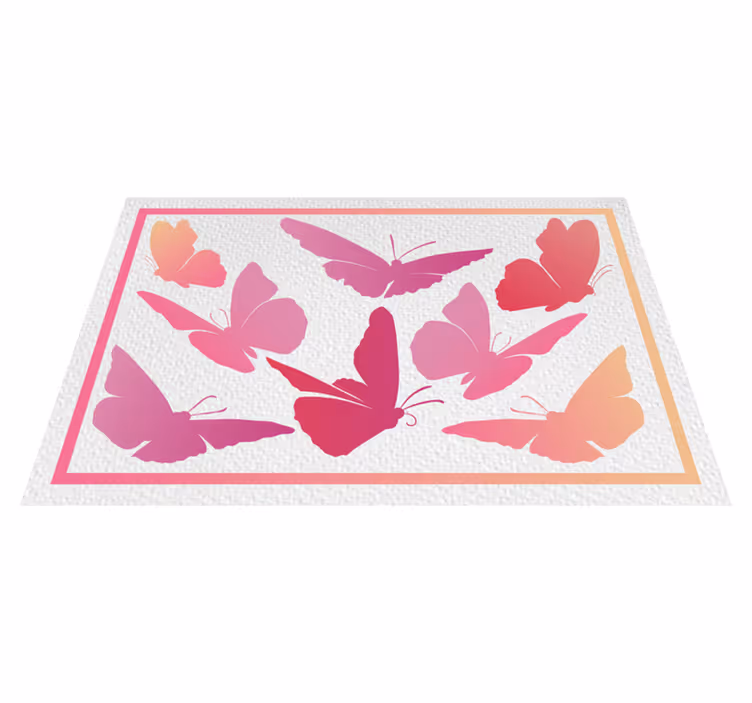 Dækkeserviet børn med farverigt sommerfuglemotiv - TenStickers