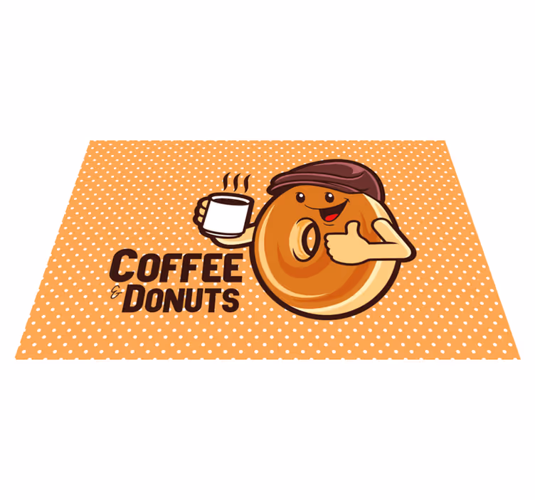Dækkeserviet børn glad doughnut figur - TenStickers