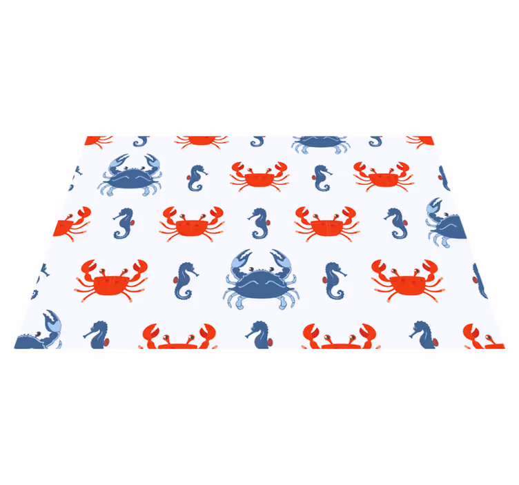 Original dækkeserviet krabbe og søhest mønster - TenStickers