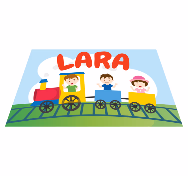 Dækkeserviet børn med tog illustration - TenStickers