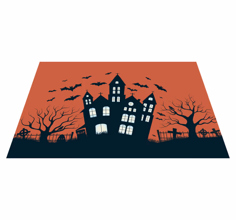 Stjerneklar slot flyvende flagermus halloween dækkeservietter - TenStickers