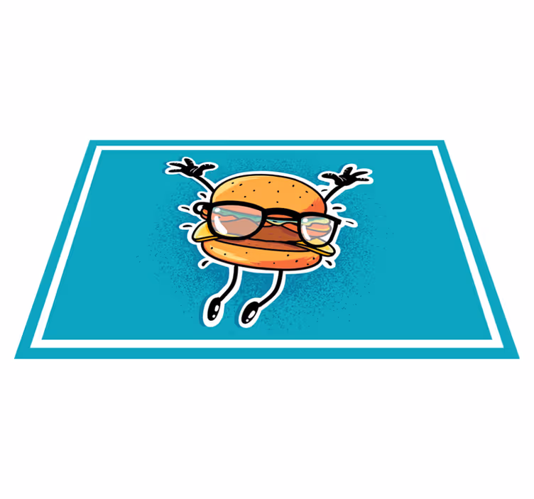 Dækkeserviet børn jumping hamburger figur - TenStickers