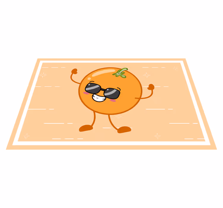 Orange med briller originale dækkeservietter - TenStickers