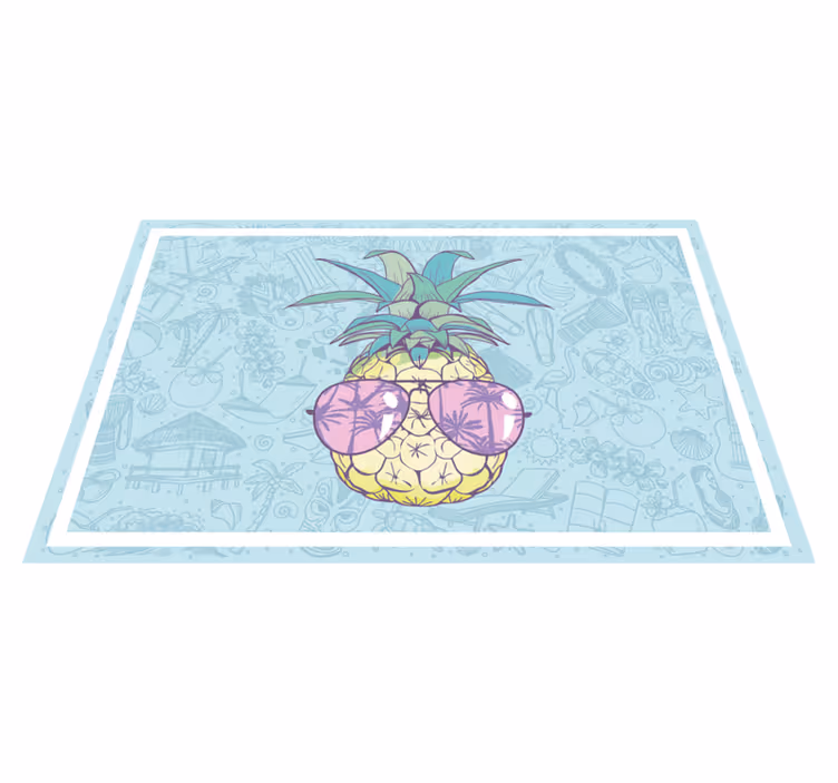 Hawaiiansk ananas tegneserie originale dækkeservietter - TenStickers