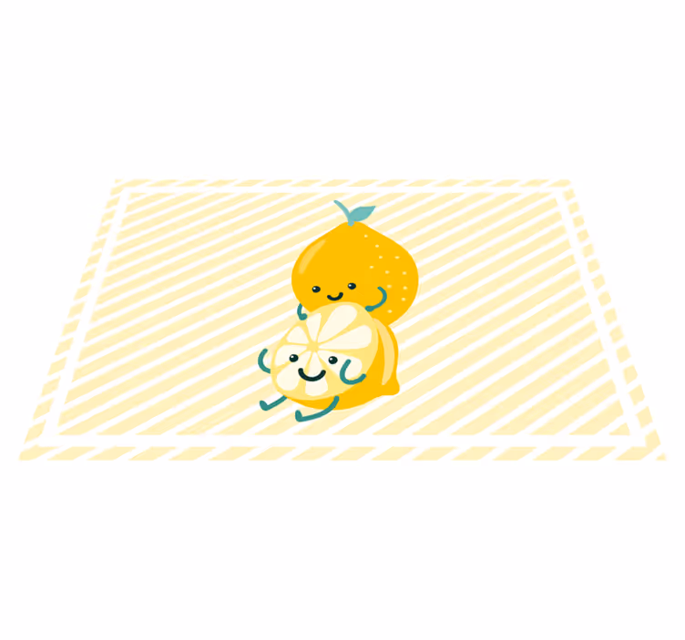 Citron sjov tegneserie stil originale dækkeservietter - TenStickers