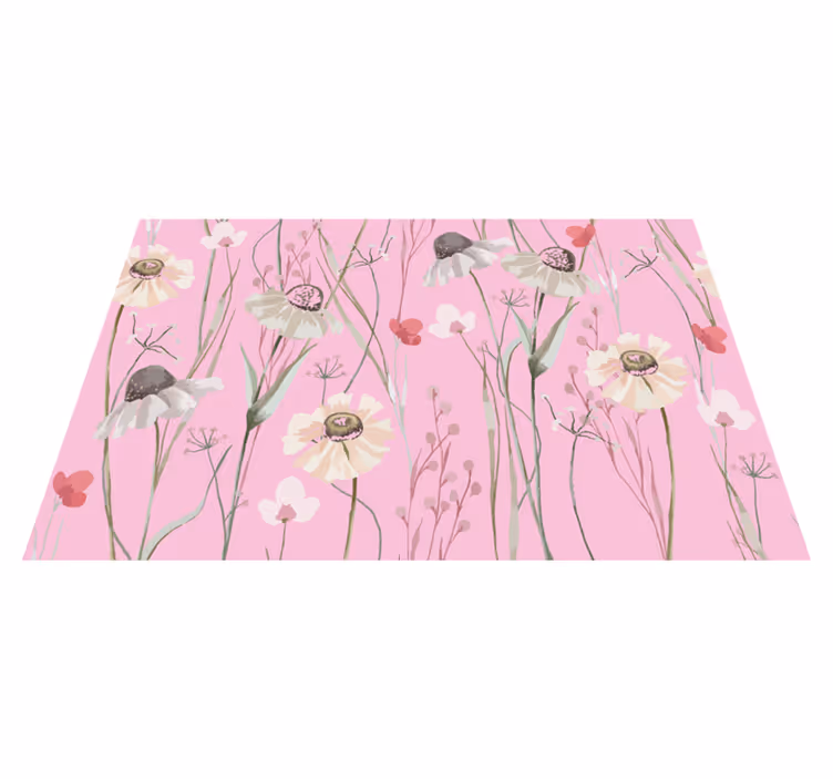 Pink pastelfarver mønster originale dækkeservietter - TenStickers